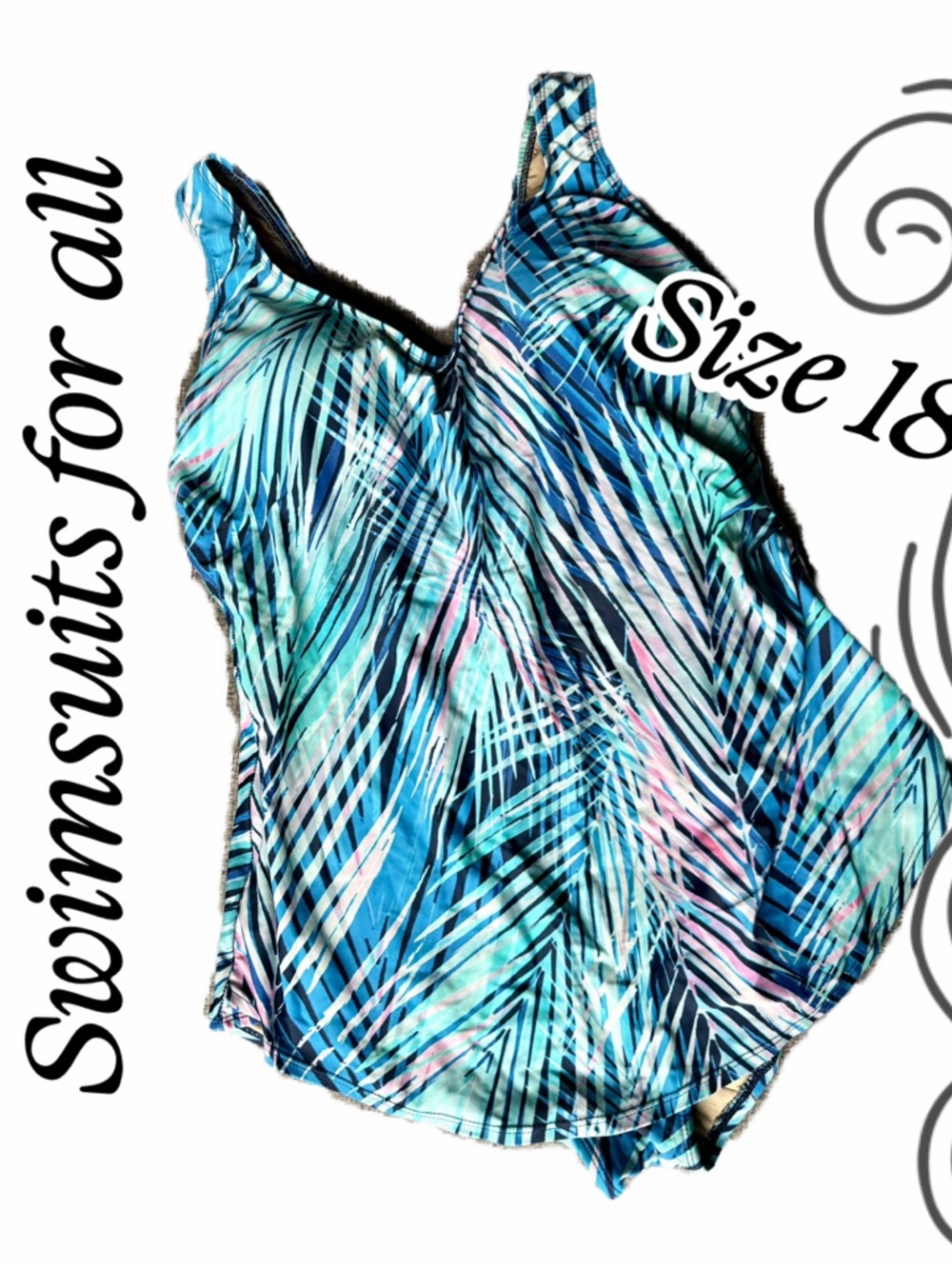 Tropical Palm Print One-Piece Swimsuit
